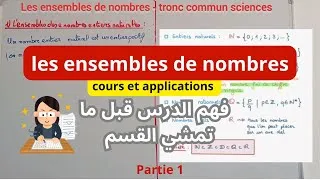 Miniature : Cours Ensembles de Nombres – Tronc Commun Sciences (Partie 1)