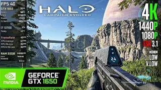 Miniature : GTX 1650 | Halo: Campaign Evolved - 4K, 1440p, 1080p, FSR 3.1 - Medium, Low, V.Low