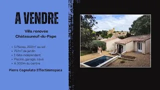 Miniature : A Vendre, à Châteauneuf-du-Pape, Villa de 200m2 avec piscine et gite indépendant.