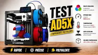 Miniature : FlashForge AD5X : Test complet de l'imprimante 3D multicouleur polyvalente !