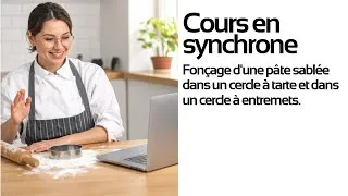 Miniature : Cours en synchrone EISF | Fonçage tarte CAP : cercle 22 cm + cercle haut (flan/quiche)
