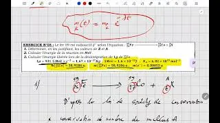 Miniature : Noyau masse et énergie 2bac-exercice 5