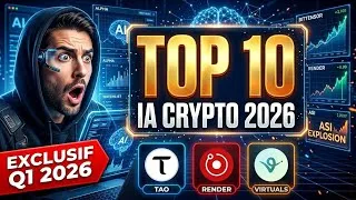 Miniature : Top 10 Projets IA Crypto à x5–x10 en 2026 : Pas que TAO et Render (Compute, Agents, Data)