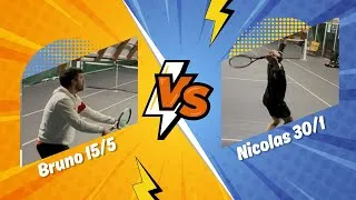 Miniature : Match de tennis amateur Bruno 15/5 vs Nico 30/1