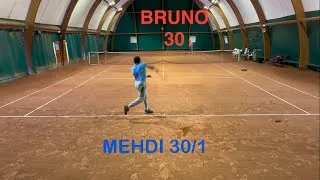 Miniature : Match de tennis amateur Mehdi 30/1 contre Bruno 30.