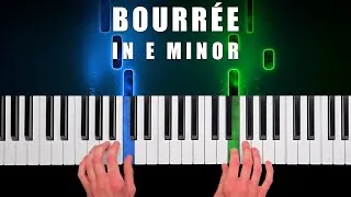 Miniature : J.S. Bach - Bourrée from Suite in E minor (BWV 996) - Piano Cover & Tutorial