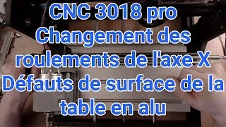 Miniature : Préparer la CNC 3018 pro: étape 3 roulements X et table