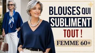 Miniature : Les 7 Meilleures Blouses à Porter avec un Pantalon Large Après 60 Ans (Élégantes et Flatteuses)