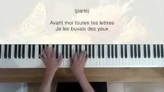 Miniature : Sylvie Vartan - La lettre (avec paroles) - Piano