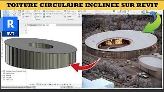 Miniature : Toiture circulaire inclinée sur revit