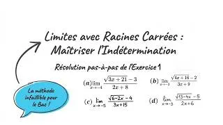 Miniature : Limites avec Racines Carrées : Exercices Corrigés Pas à Pas