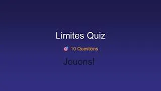 Miniature : Quiz Limites de Fonctions : Testez vos connaissances !