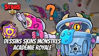 Miniature : Brawl Stars - Dessin des skins MONSTRES de la saison Académie Royale (Mandy, Hank & Darryl)