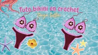 Miniature : TUTO CROCHET:  MAILLOT DE BAIN 👙 PART 2 LE BAS