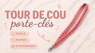 Miniature : Tour de cou porte-clés au crochet 🧶 | Facile & rapide (débutant) 