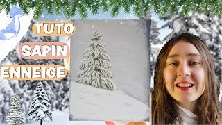 Miniature : TUTO Sapin 🌲 Enneigé ❄️ au PASTEL SEC