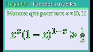 Miniature : Inégalité avec des puissances réelles dépendant de x