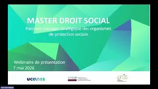 Miniature : Webinaire - Présentation du Master 2 Droit social - 7 mai 2026