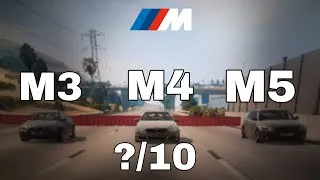 Miniature : Je teste les bmw m3,m4 et m5 et je les note.