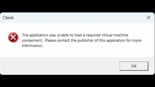 Miniature : [TUTO] Unable to load required virtual machine component - Fix / Soluce