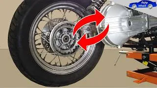 Miniature : Déposer/reposer la roue arrière d'une Moto Guzzi Nevada/Breva  : La galère !