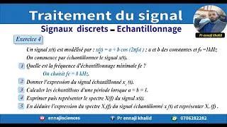 Miniature : Signaux  discrets  Echantillonnage Exercice 4