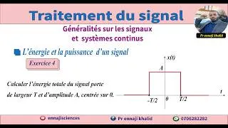 Miniature : L’énergie et la puissance  d’un signal Exercice 4
