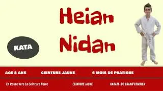 Miniature : Heian Nidan - Kata Karaté pour Ceinture Orange. Kata Shotokan Karaté-Do Débutant