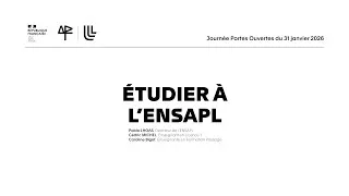 Miniature : Conférence "Etudier a l'ENSAPL" (JPO) - 31/01/2026