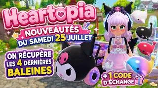 Miniature : Heartopia 💗 | Semaine 3 : Nouvelle expo & les 4 dernières Baleines #heartopia #cozy #cozygaming