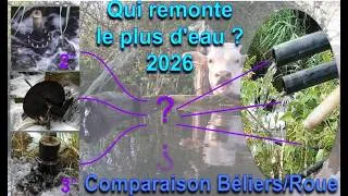 Miniature : Comparaison de débit  bélier & roue 2026   #watersounds #eau #farming #agriculture #hydram