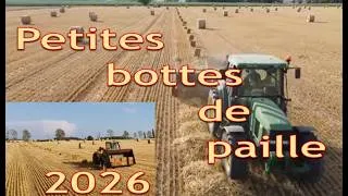 Miniature : On fait le dernier andain en petites bottes! On sort la MF124! #farming #straw #paille