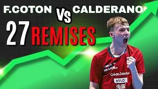 Miniature : J'ai analysé TOUTES les remises de H.Calderano VS F.Coton !