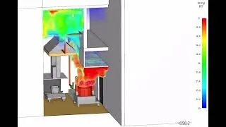 Miniature : EOLIOS – Simulation CFD | Isosurface de température – Local Écrémage HR2151