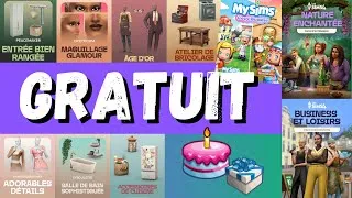 Miniature : 10 PACKS GRATUITS 🎁✨ à gagner dans Les Sims 4 !