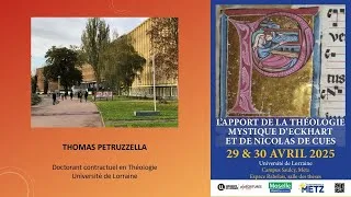 Miniature : Thomas PETRUZZELLA (doctorant), L'ontologie du flux chez Maître Eckhart, Metz, 30 avril 2025