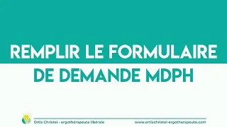 Miniature : Formulaire de demande dossier MDPH