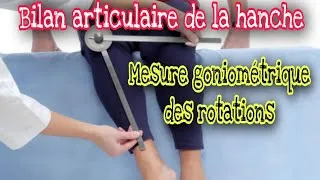 Miniature : Bilan articulaire de la hanche : mesure goniométriques des rotations.
