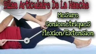 Miniature : Bilan articulaire de la hanche : goniomètrie de la flexion/extension.
