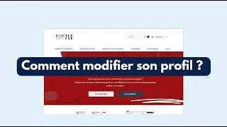 Miniature : Modifier son profil sur espaceproffle.com