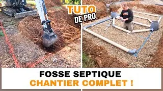 Miniature : Installation complète d'une fosse septique avec filtre à sable - Tutoriel assainissement autonome
