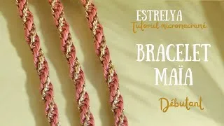 Miniature : Bracelet Maïa - Tutoriel hélice double - Torsade micromacramé débutant