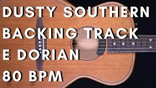 Miniature : Dusty Southern Acoustic Guitar Backing Track | E Dorian (80 bpm)