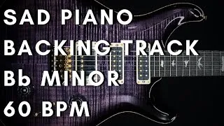 Miniature : Sad Piano Ballad Guitar Backing Track | Bb Minor (60 bpm)
