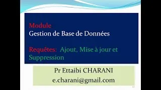 Miniature : Cours1_8:Gestion de Base de Données | Requêtes Ajout Modif Supp| Cas1: Gestion des Commandes| Suite.