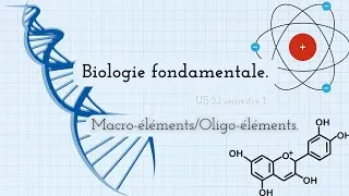 Miniature : U.E. 2.1 Biologie Fondamentale. Macro-éléments/Oligo-éléments.