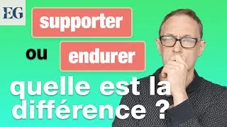 Miniature : Quelle est la différence entre "supporter" et "endurer" ?