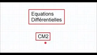 Miniature : Équations différentielles CM2
