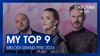 Miniature : MY TOP 9 OF MELODI GRAND PRIX 2024 | Eurovision & Cie