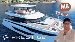 Miniature : Bluffant : PRESTIGE M8 Moteur Yacht catamaran - visite et essai en mer 